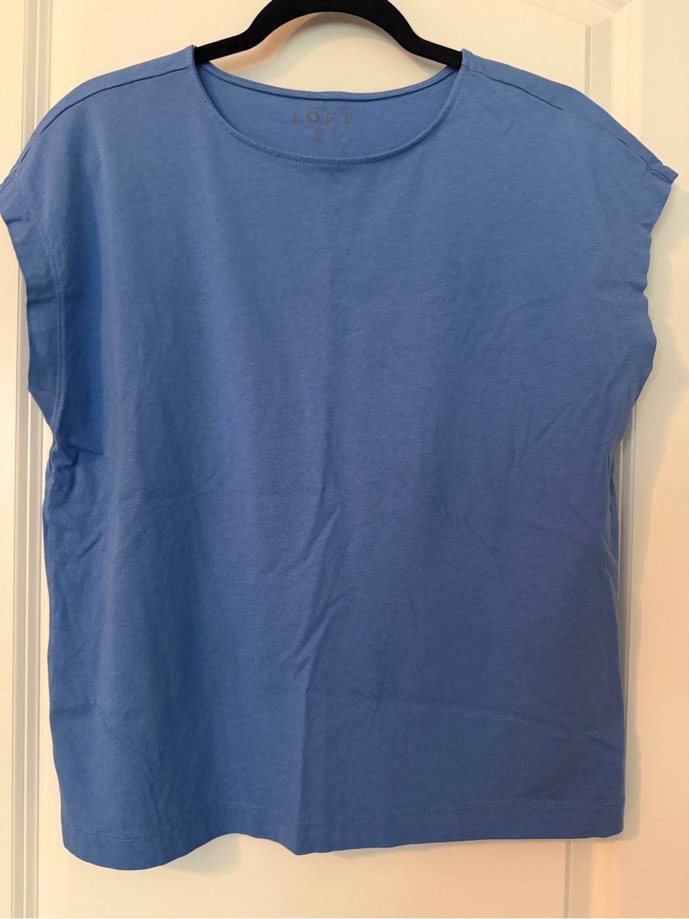 LOFT Bright Periwinkle Scoop-Neck Tee